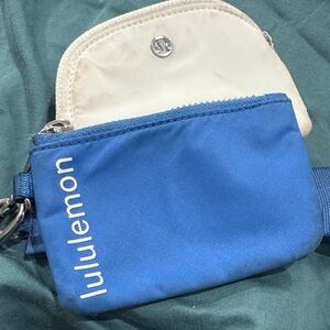 Lululemon Blue and Cream Pouches